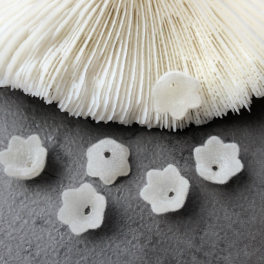 Wholesale 10PCS Flocked Colorful Lily of The Valley Beads